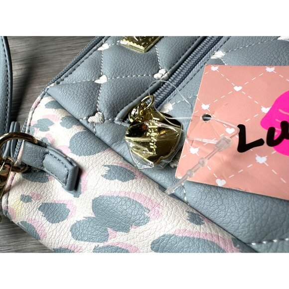 Luv Betsey - Betsey Johnson Blue, White & Pink Accent Crossbody Bag - NWT - Picture 6 of 14
